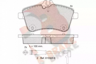 R BRAKE rb1677 -  Комплект тормозных колодок, дисковый тормоз